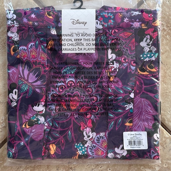 VERA BRADLEY DISNEY APRON:NWT MICKEY & MINNIE'S FLIRTY FLORAL - Picture 2 of 5